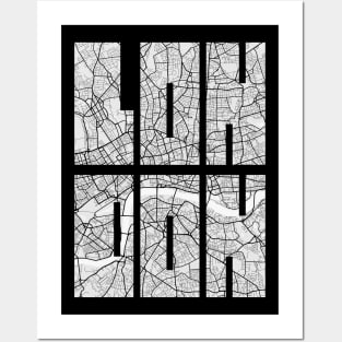 London, England, UK City Map Typography - Light Posters and Art